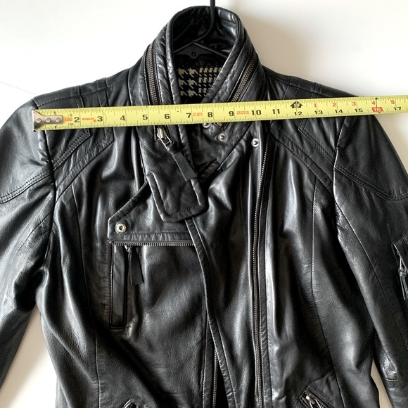 Bod & Christensen Black Leather Moto Jacket S - Picture 8 of 10